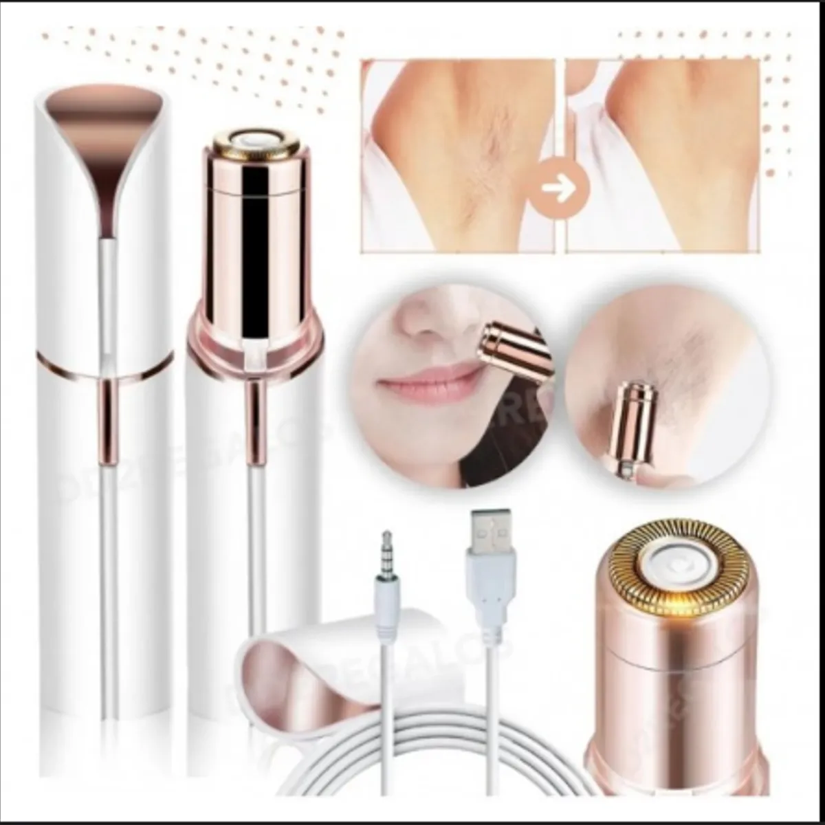 GENERICO - REMOVEDOR DEPILADOR RECARGABLE DE VELLO FACIAL