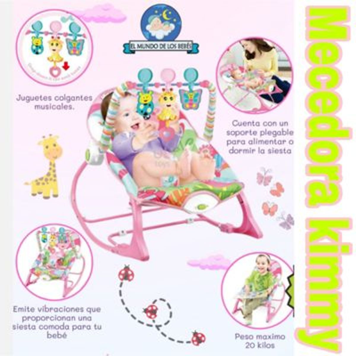 IDEAL - Silla Mecedora para bebés vibradora KIMMY