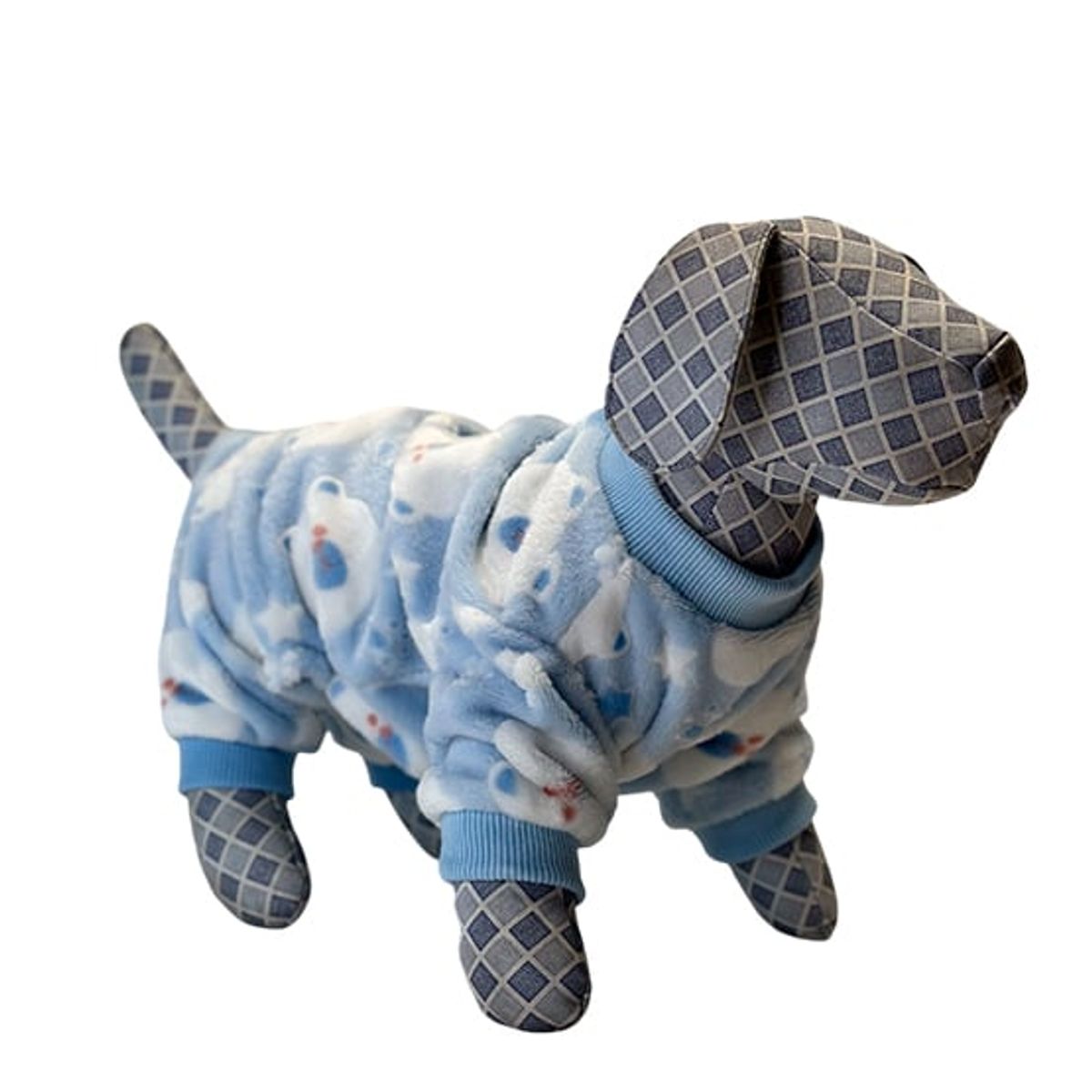 TUPET SHOP - Pijama de Felpa Hipoalergénica Oso Celeste Talla 0