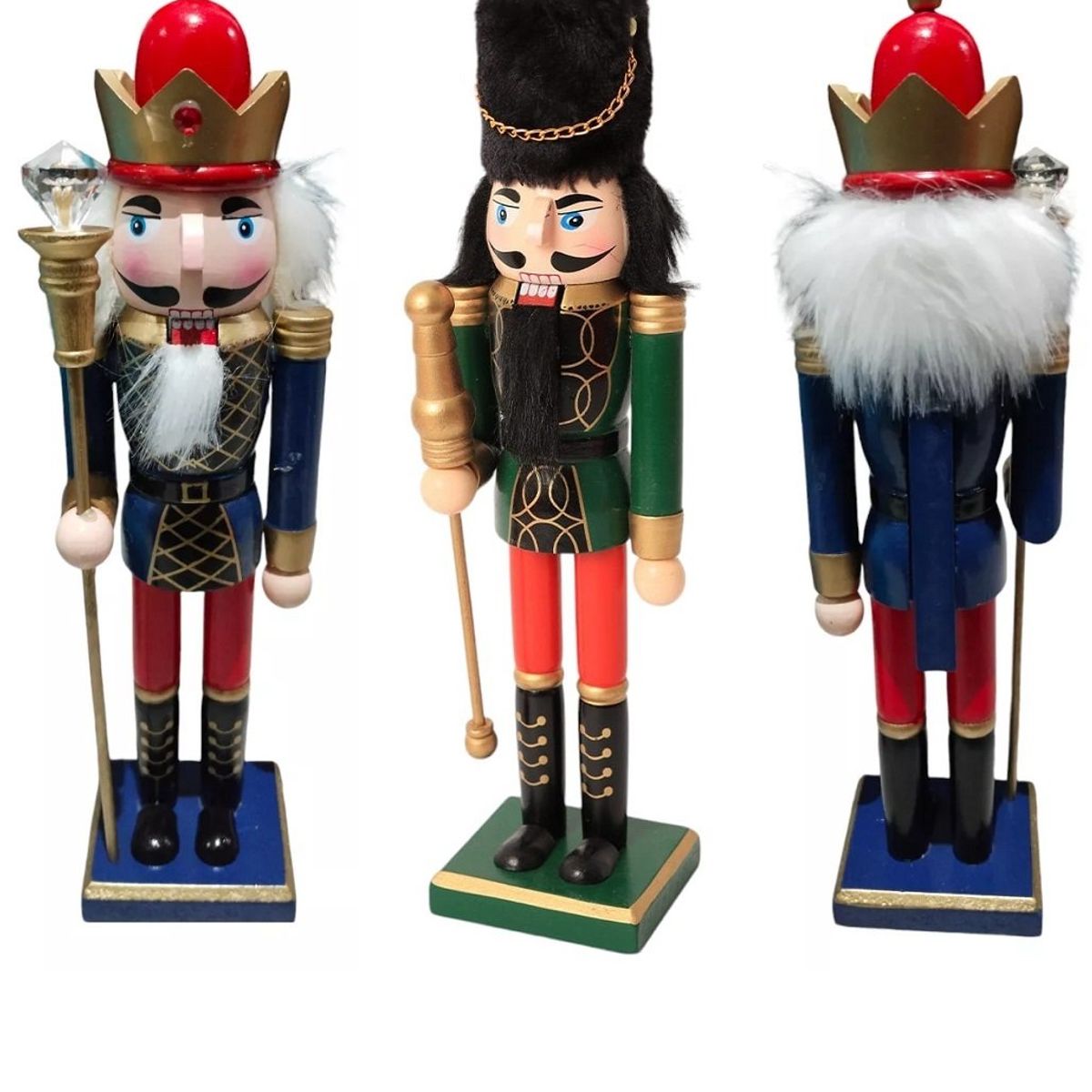 GENERICO - Cascanueces rojos navideños muñecos de navidad 30cm