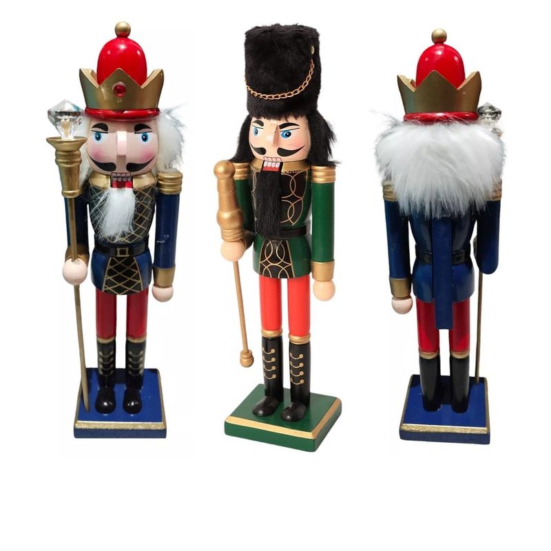 GENERICO - Cascanueces rojos navideños muñecos de navidad 30cm