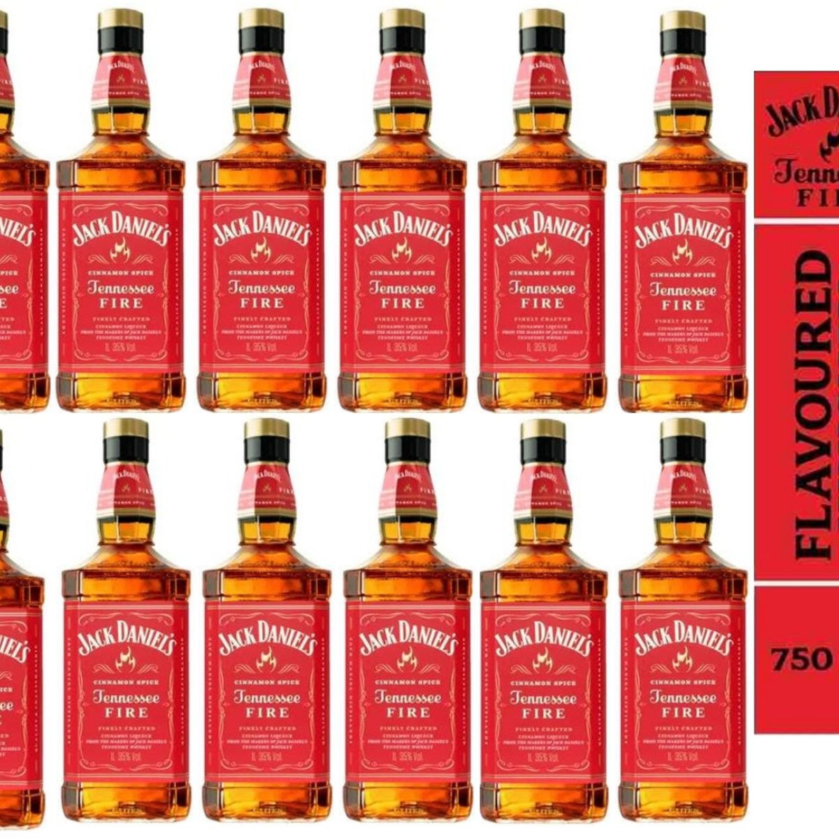 JACK DANIELS - Whisky JACK DANIELS Fire Botella 750ml - 12 UND