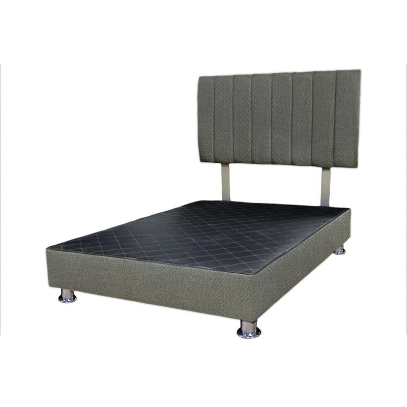 MUEBLES MACRUMO - Cama tapizada Cali - 2 Plz - Color Plomo