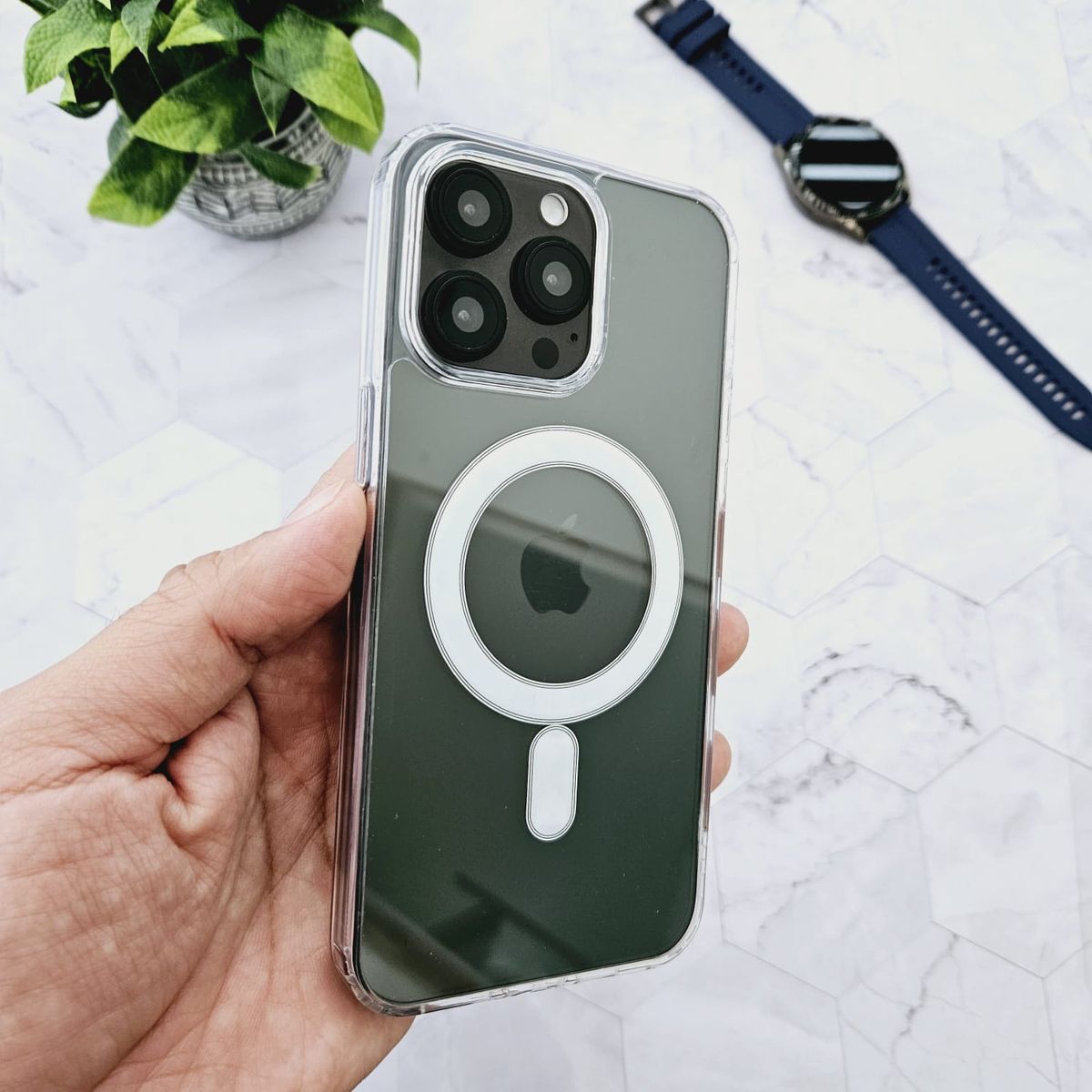 GENERICO - Case Magsafe + Micas para IPHONE 15 - Clear