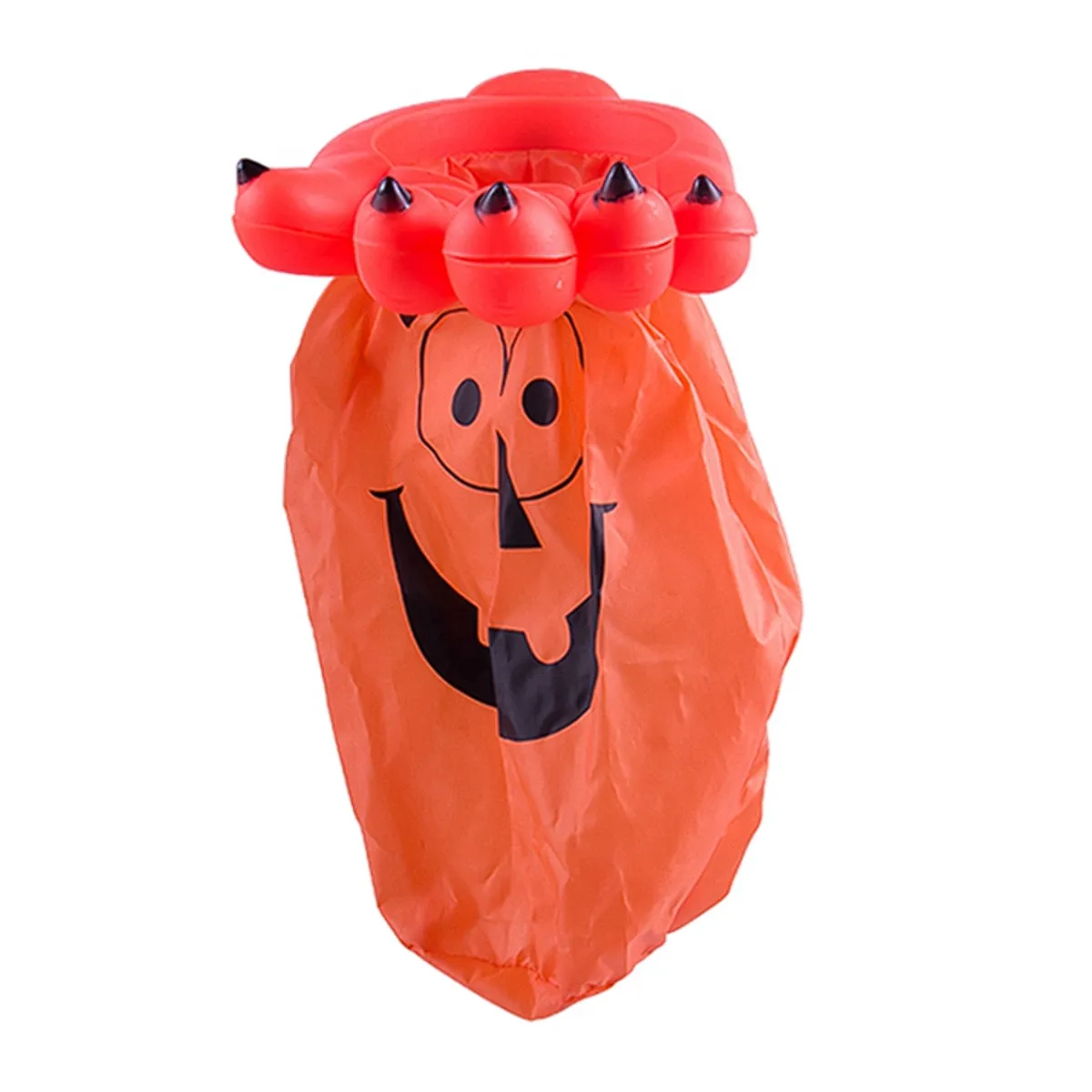 KAST PE - Pack x6 Mano Recolectora Calabaza Naranja Halloween + Vela