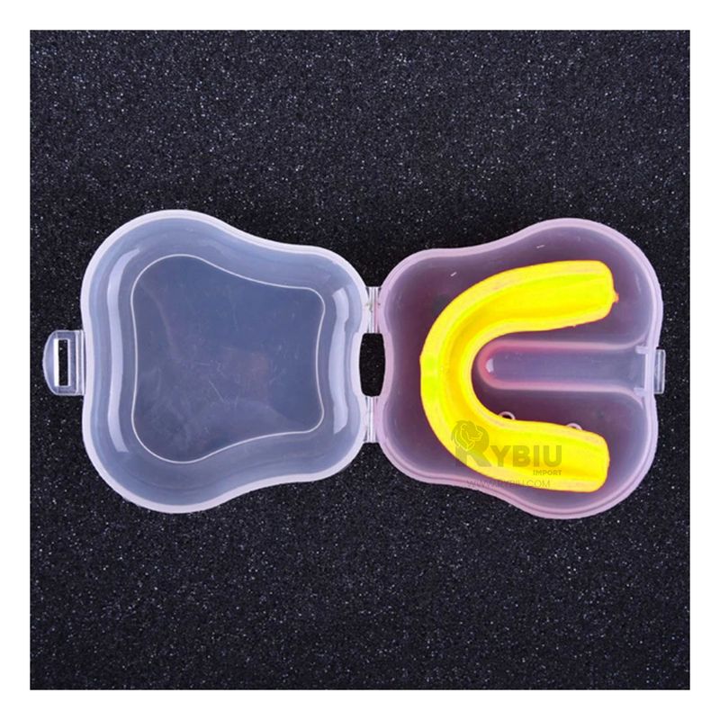 RYBIU IMPORT - Bucal Resistente Sport Basquet en Amarillo Y+Papel de Regalo