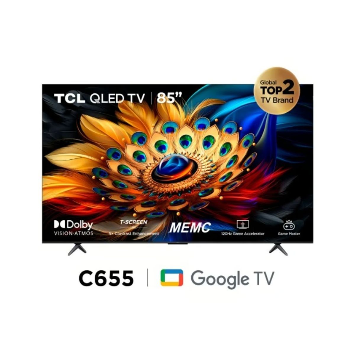 TCL - TELEVISOR SMART TV TCL QLED 85"  GOOGLE TV 85C655