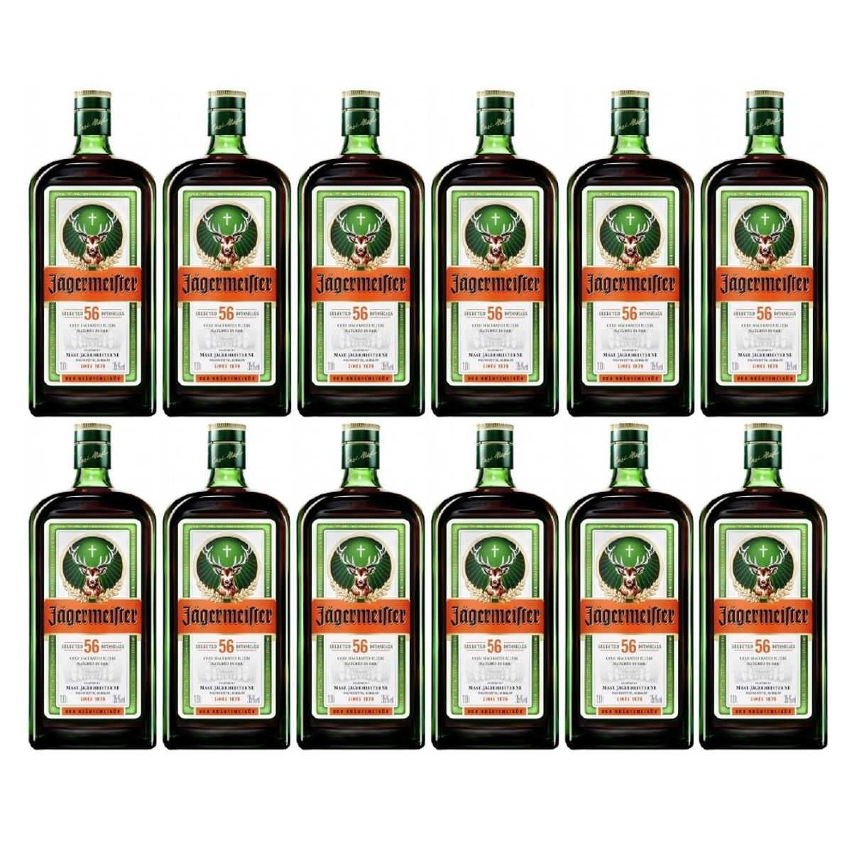 JAGERMEISTER - Licor Jagermeister Original Botella 1 LT- 12 UND