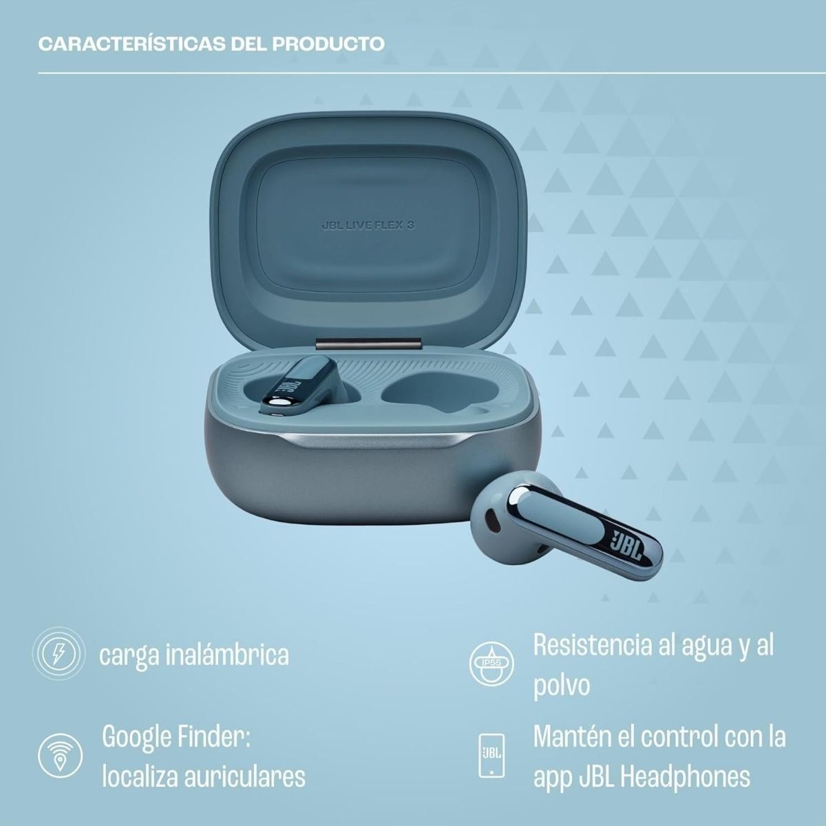 JBL - JBL - Audífono Live Flex 3 ANC Perfect Fit IP54 - Azul