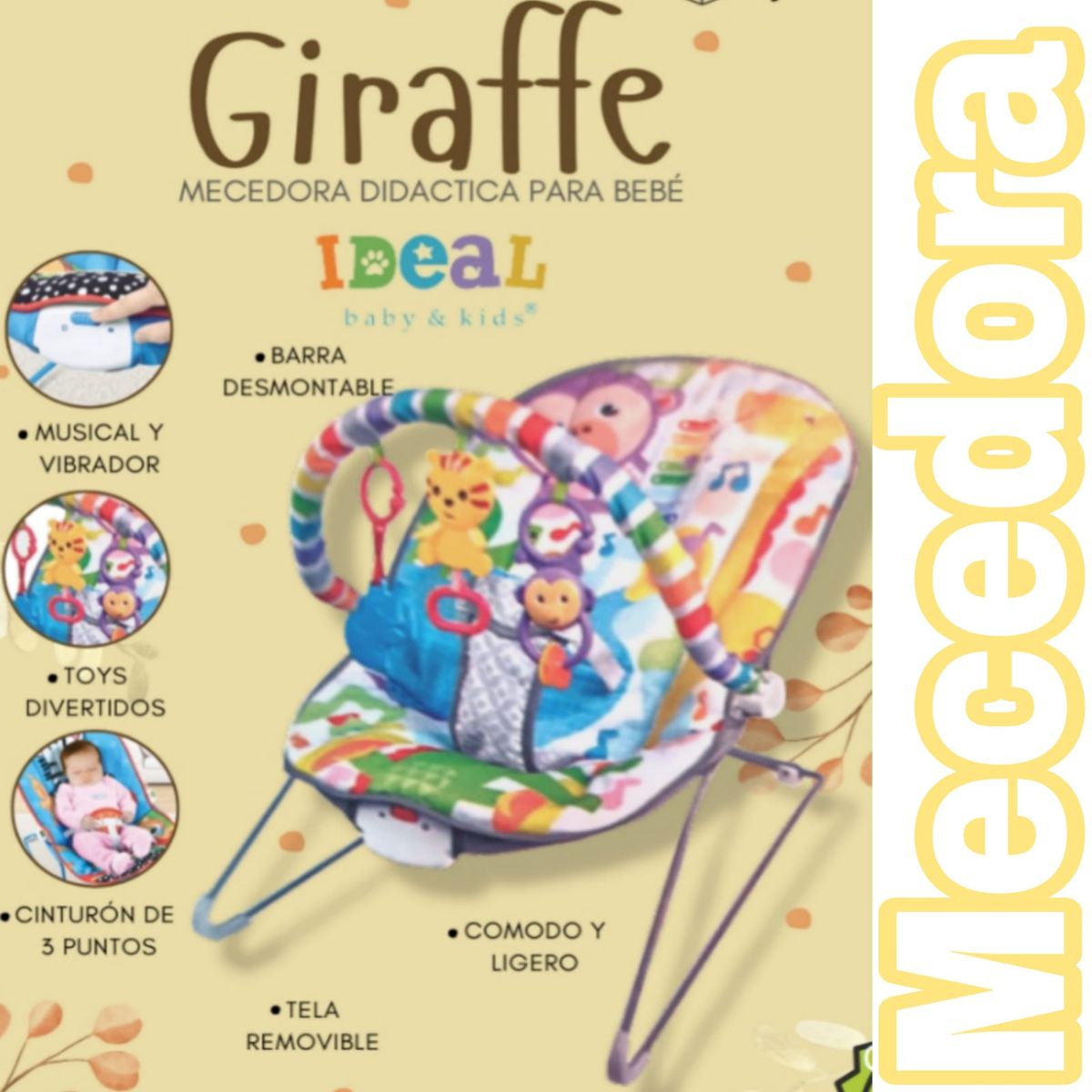 IDEAL - Silla Mecedora Musical con Vibrador MONO