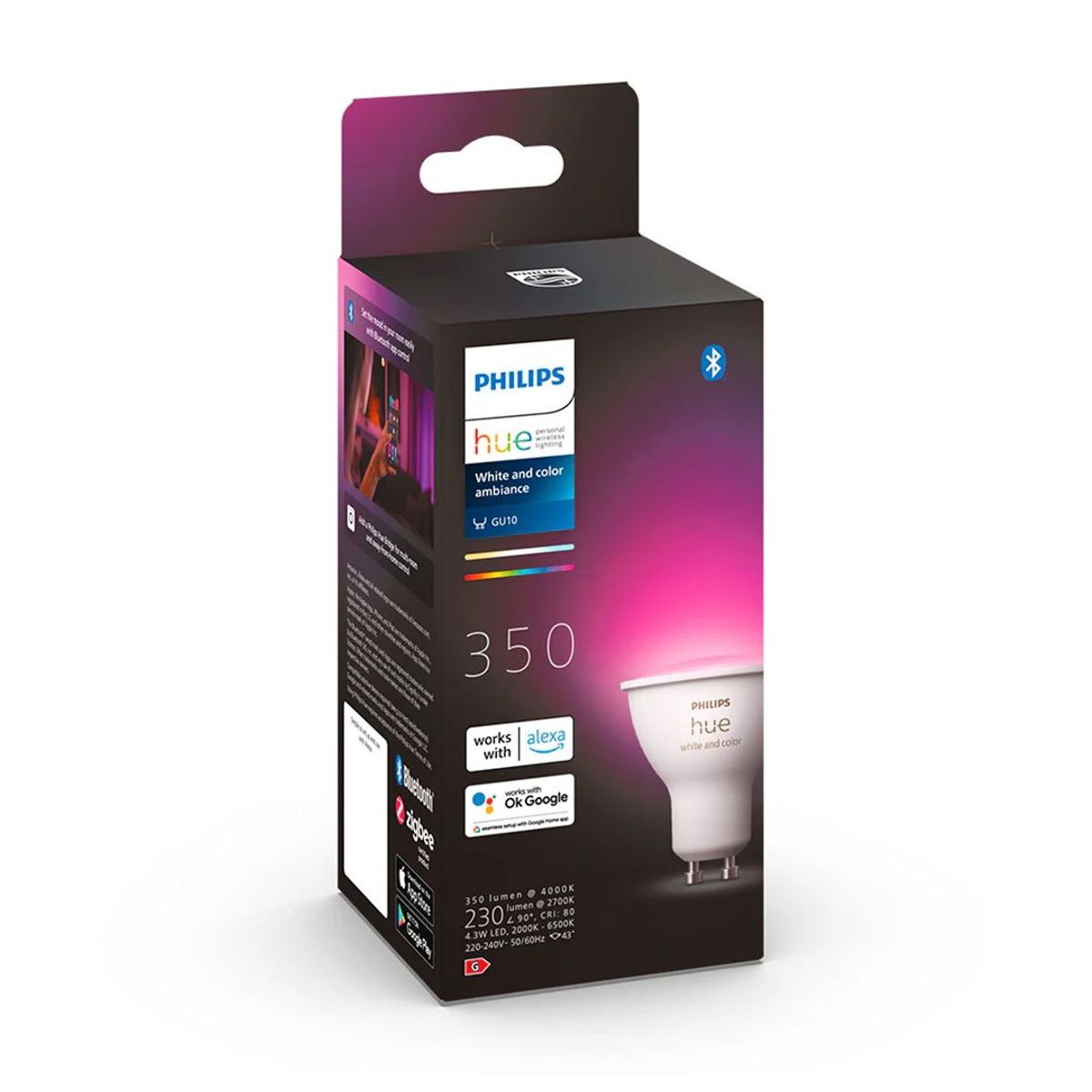 PHILIPS HUE - PHILIPS HUE Foco Dicroico GU10 Inteligente LED Color