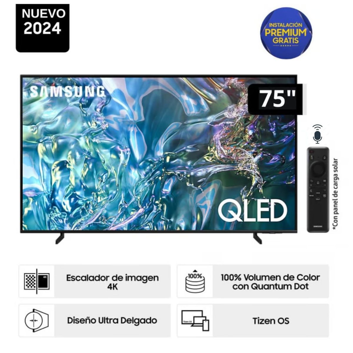 SAMSUNG - Televisor Samsung Smart TV 75 QLED 4K QN75Q60DAGXPE