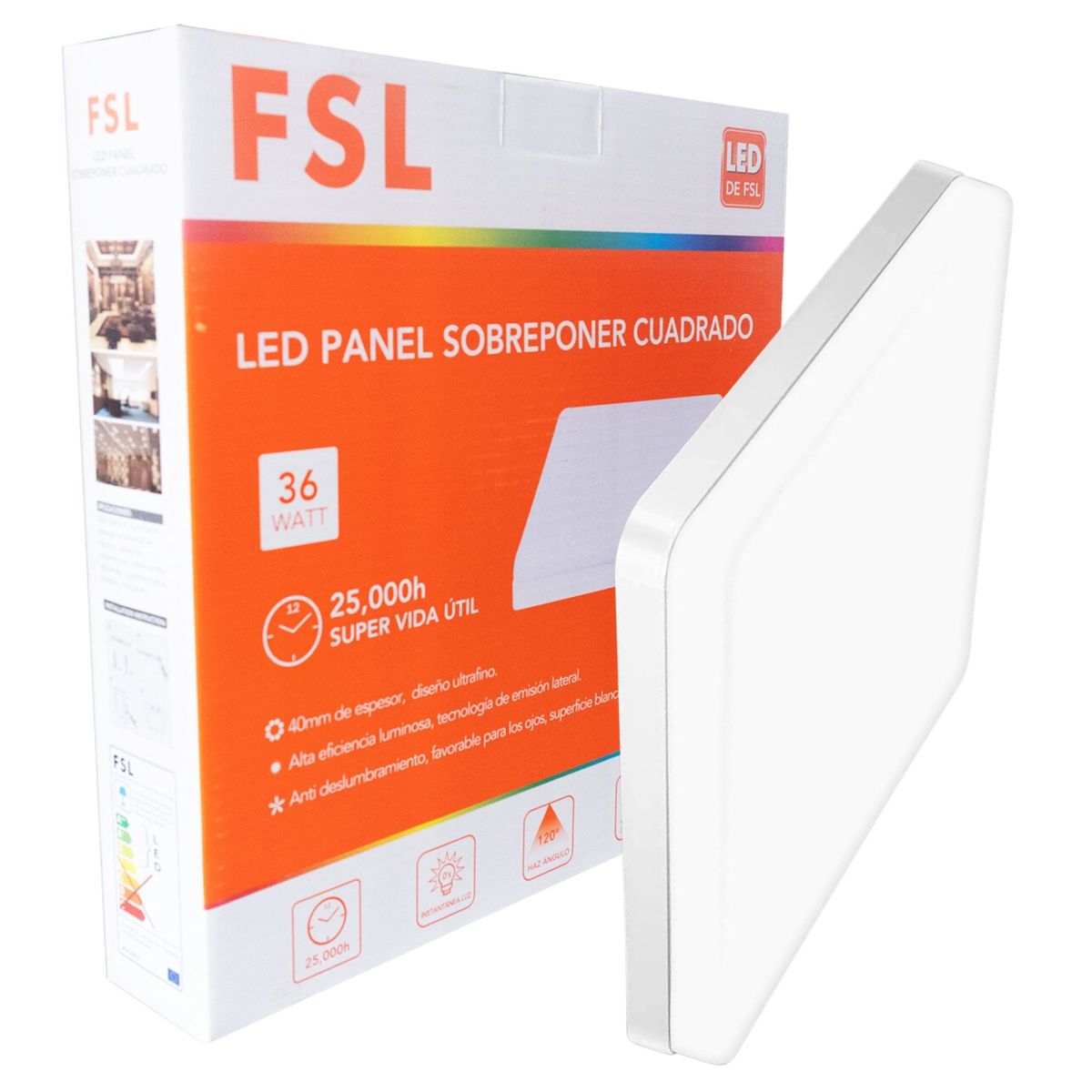UYUSTOOLS - PANEL LED CUADRADO LUZ BLANCO 36W FSL