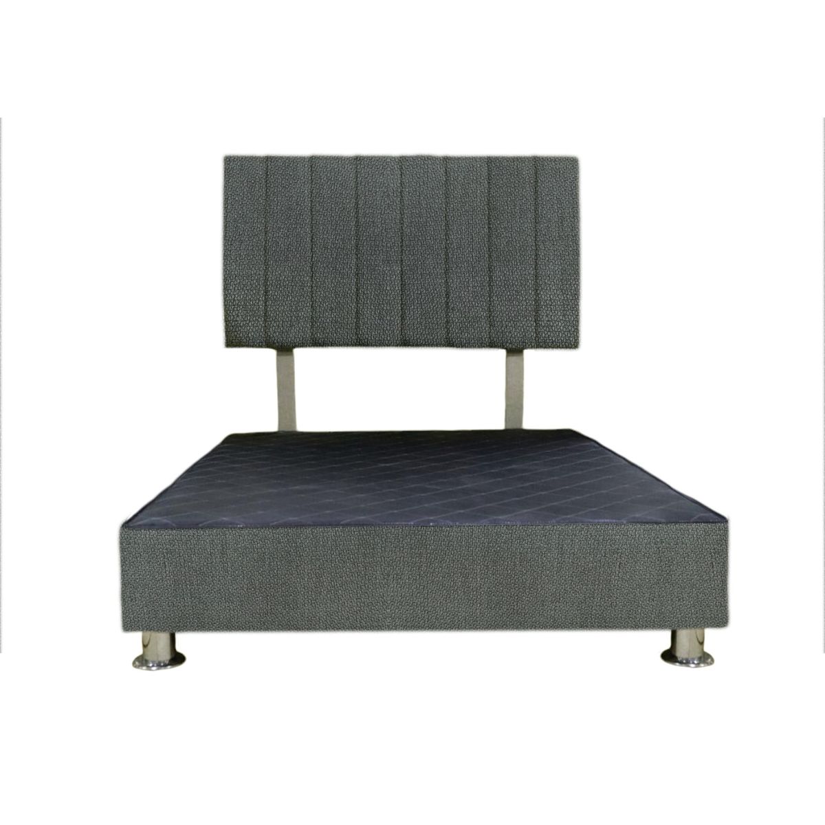 MUEBLES MACRUMO - Cama tapizada Cali  - Queen - Color Plomo