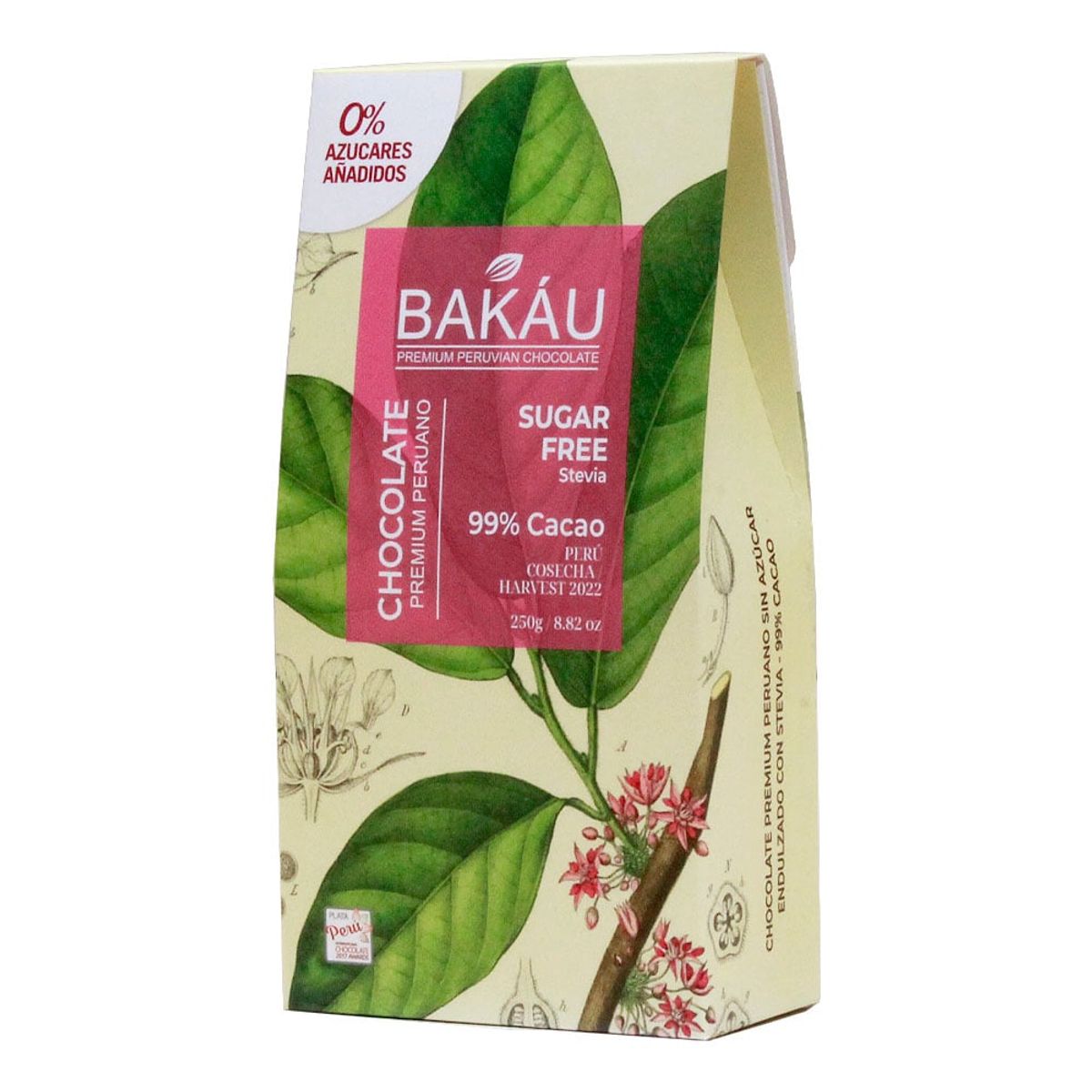BAKAU - Chocolate con Stevia Bakáu 99% Cacao x 250g