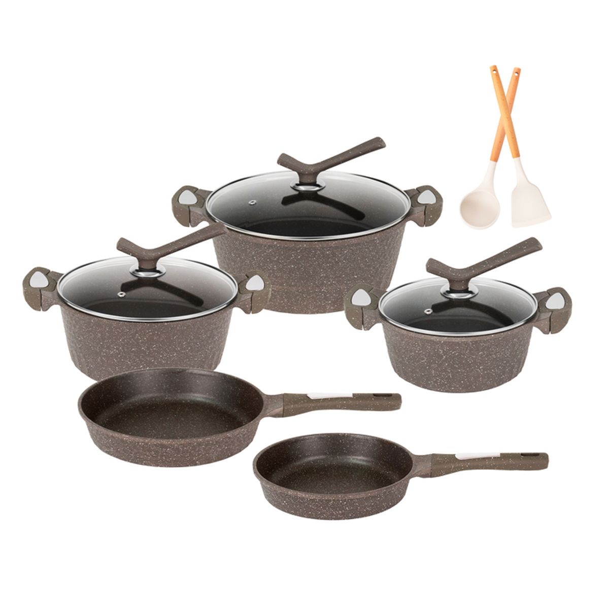 DECOKASA - Set de Ollas Antiadherente y Accesorios 10 PCS - Signature ST03