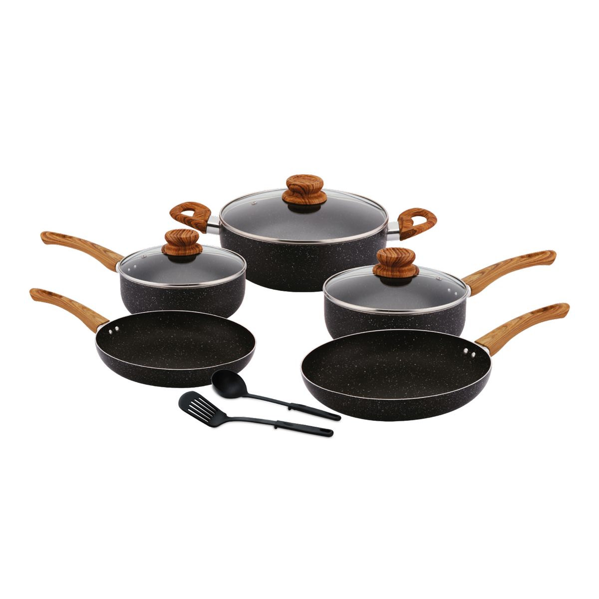 DECOKASA - Set de Ollas Antiadherente y Accesorios 10 PCS - Signature ST04