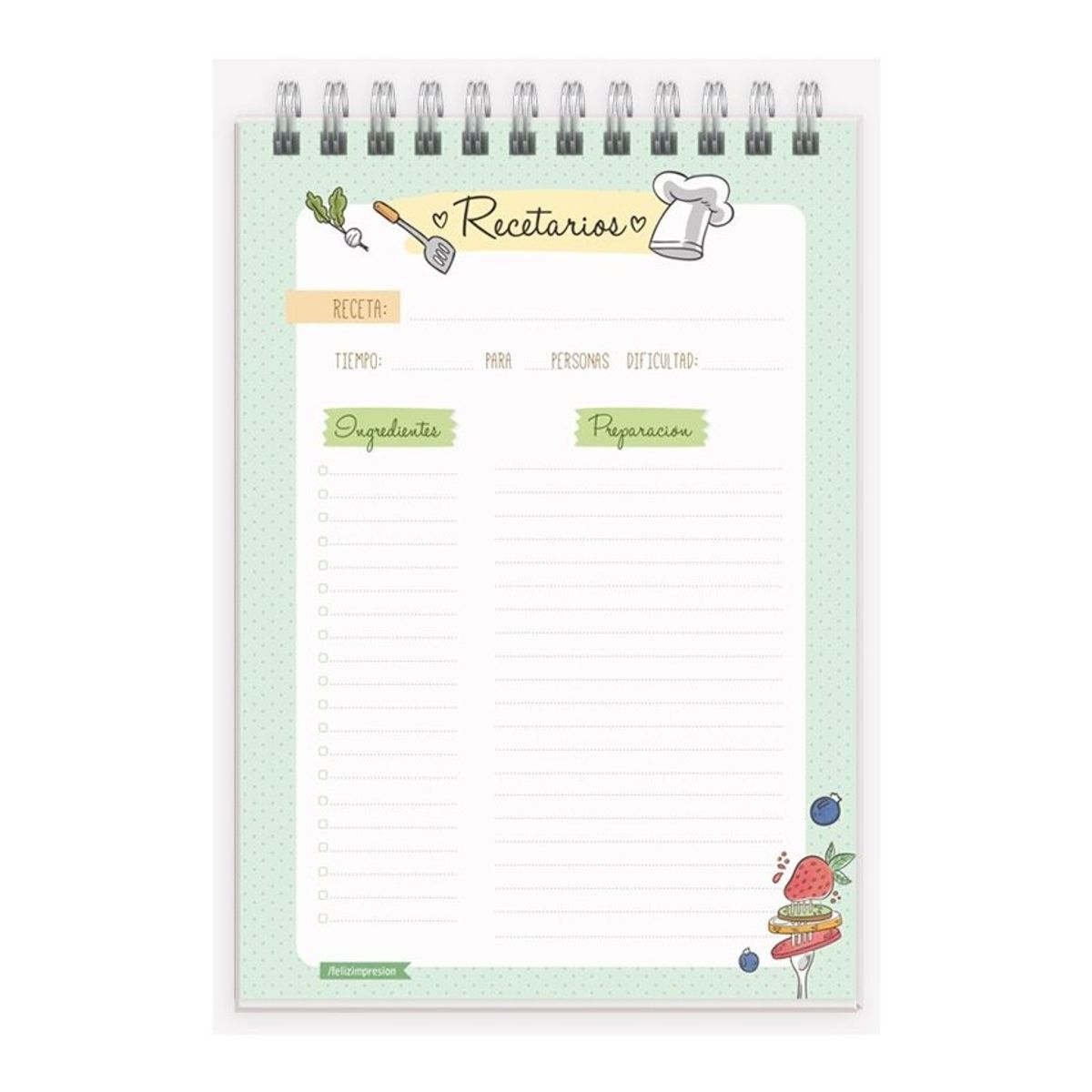 GENERICO - Diario A6 de Recetas DE AMOR