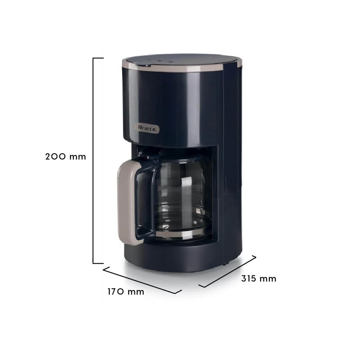 ARIETE - Cafetera Drip Black 00M139400AR0 Ariete