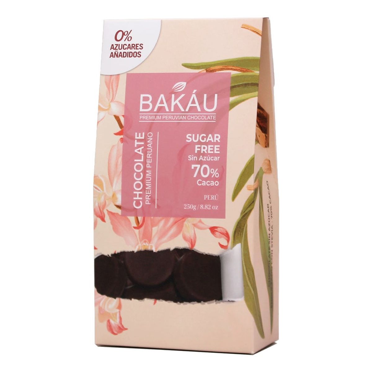 BAKAU - Chocolate con Stevia Bakáu 70% Cacao x 250g