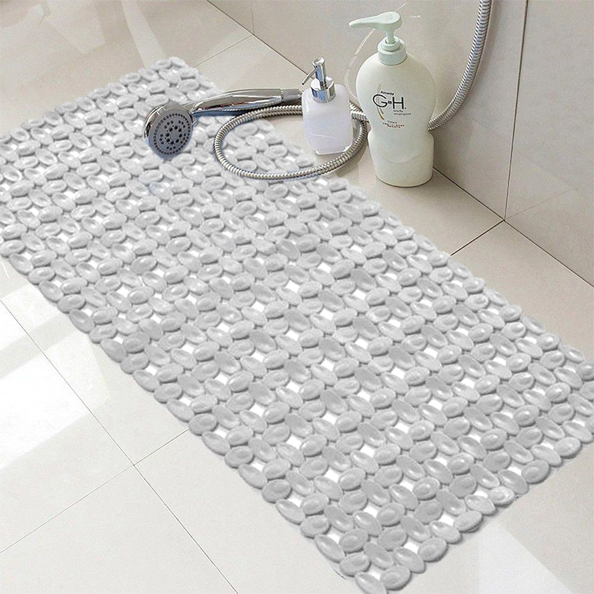 CONTACT - Piso Antideslizante para Baño Con-Tact® Piedras Grisáceas 69 x 39 cm