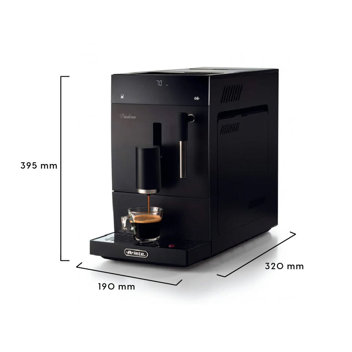 ARIETE - Cafetera Superautomática Diadema Black 00M145200AR0 Ariete