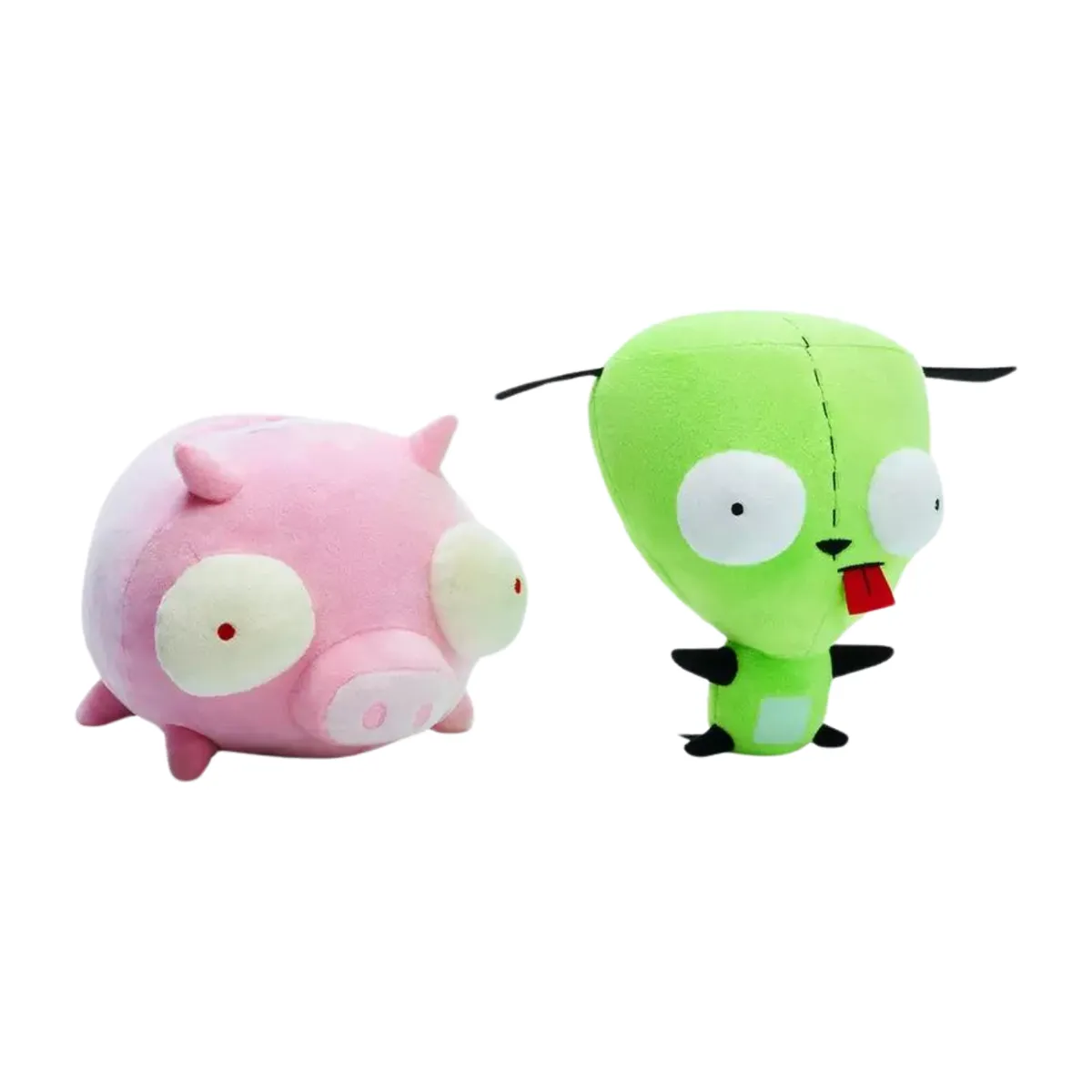 NICKELODEON - Invader Zim GIR y Pig set de 2 peluches - Oficial