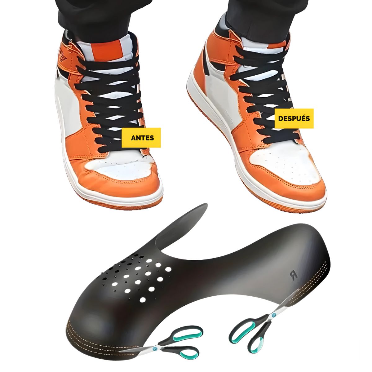 GENERICO - Protector zapatilla no arruga horma forma calzado 2par