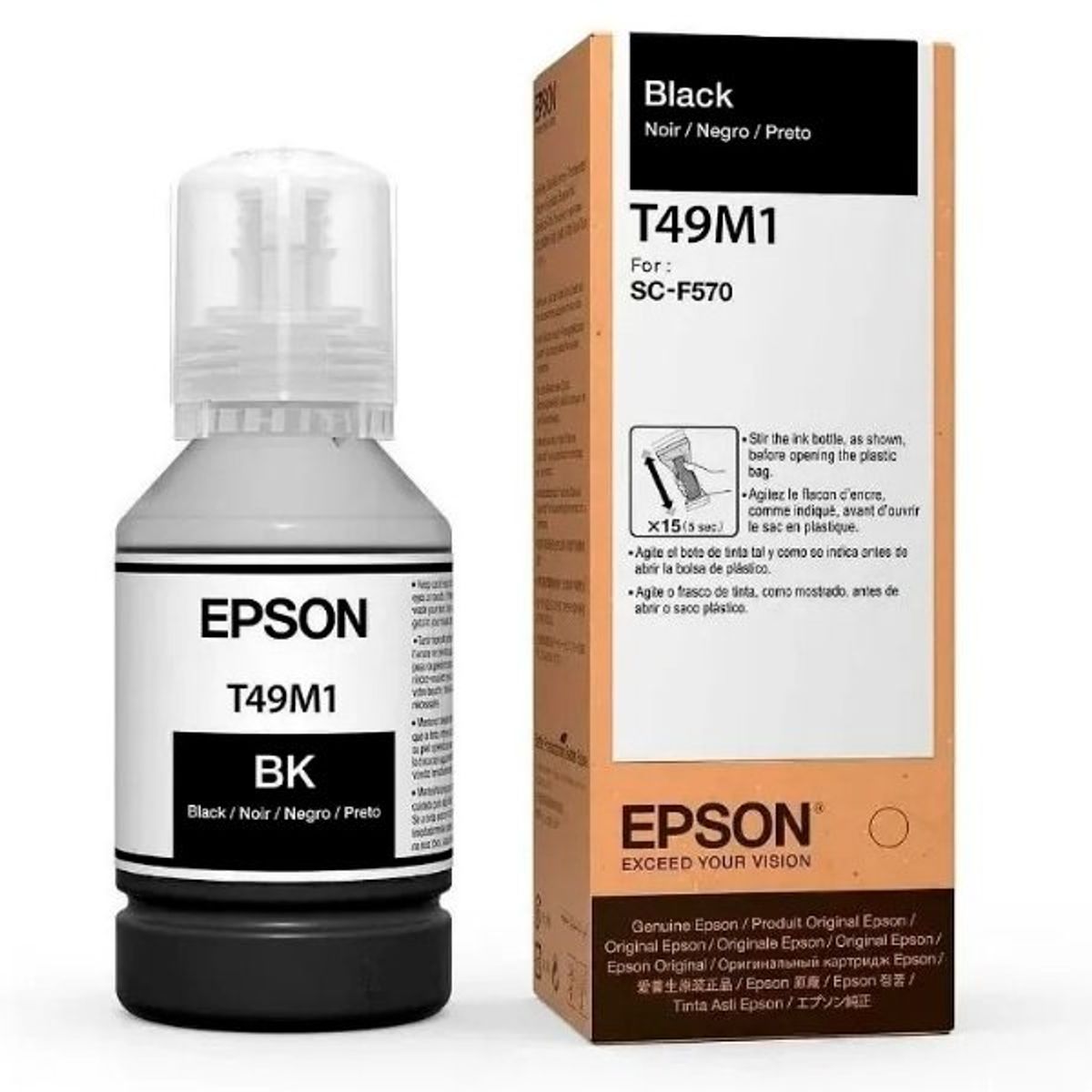 EPSON - TINTA DE SUBLIMACION ORIGINAL EPSON T49M NEGRO F170