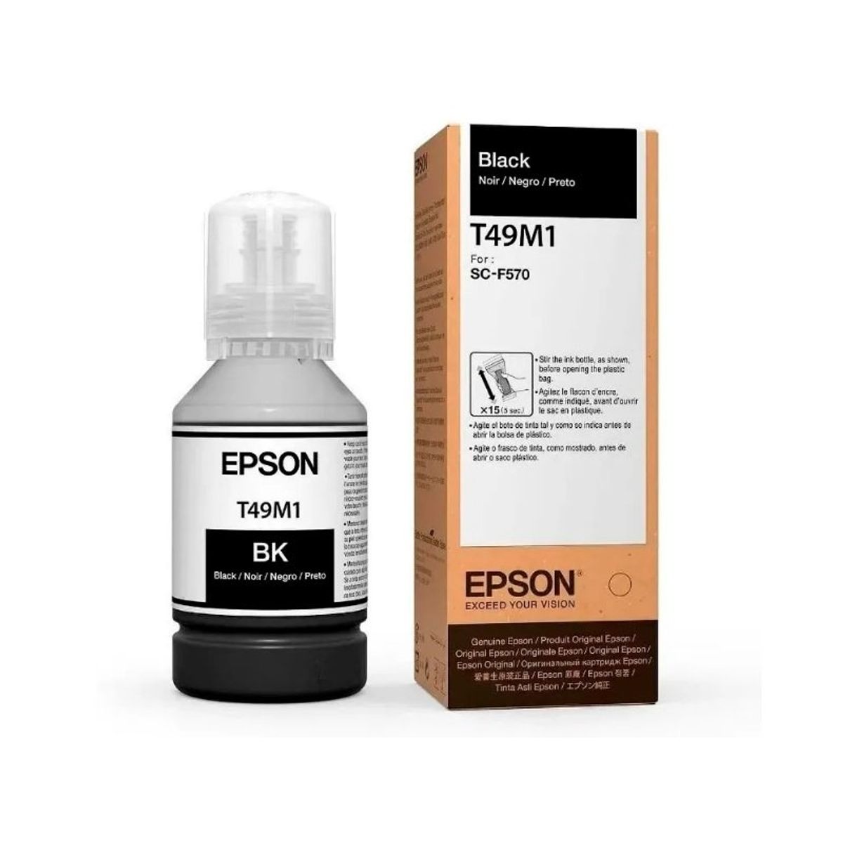 EPSON - TINTA DE SUBLIMACION ORIGINAL EPSON T49M NEGRO F170