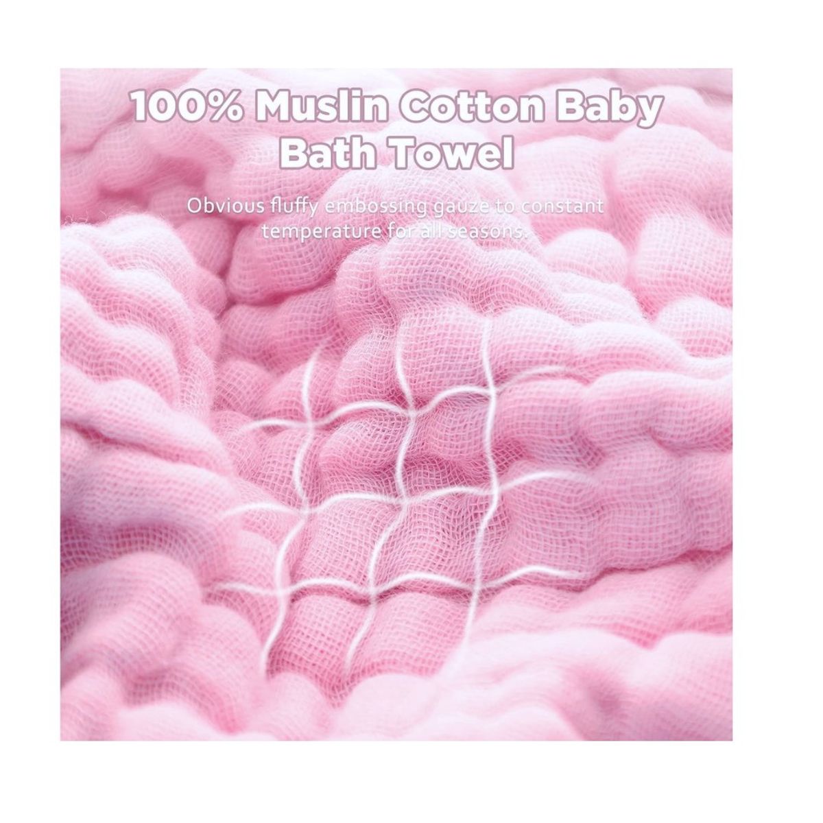 GENERICO - Manta Muselina 6 capas Rosado