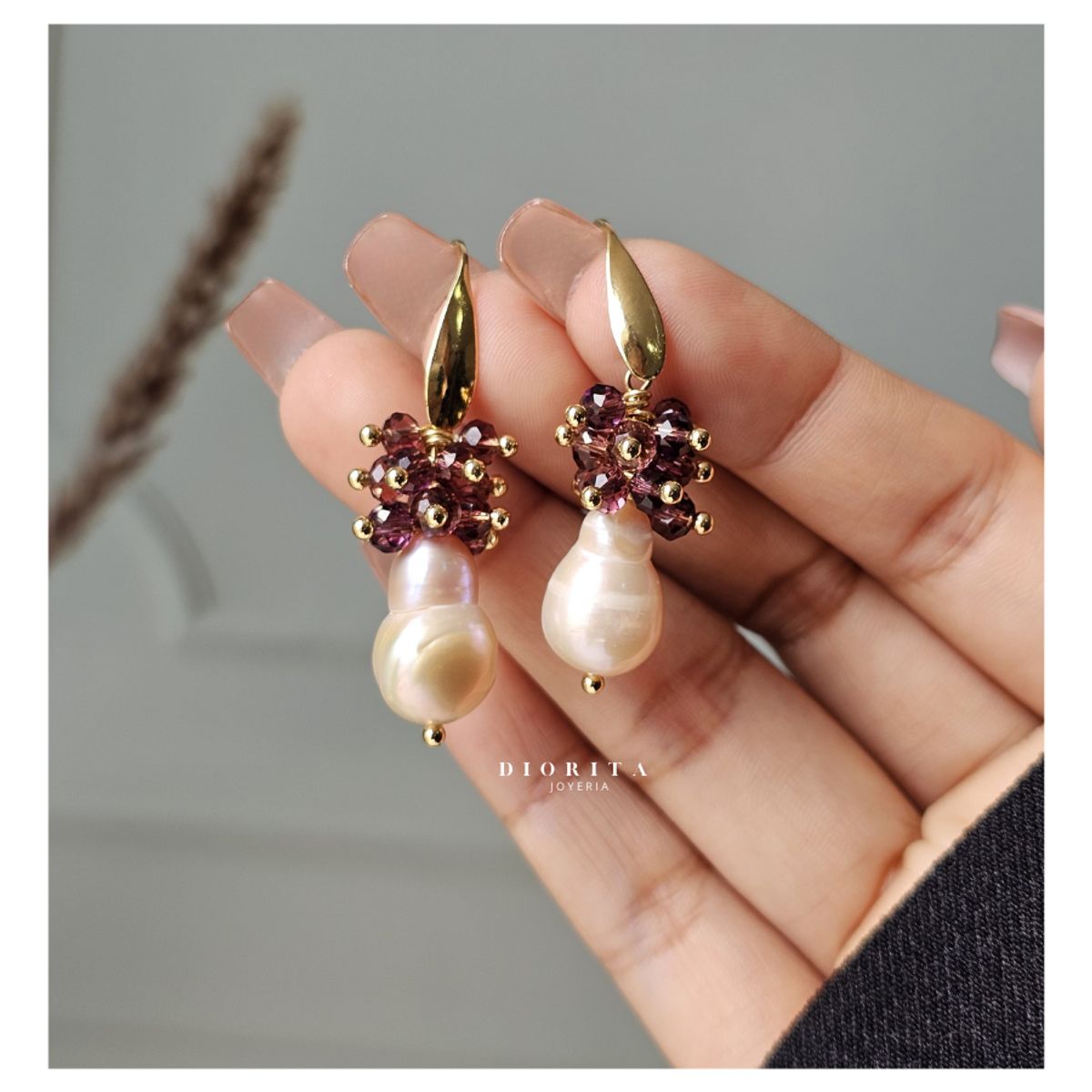 GENERICO - ARETES DE PERLAS BARROCAS ARETES CASUAL ELEGANTE MUJER