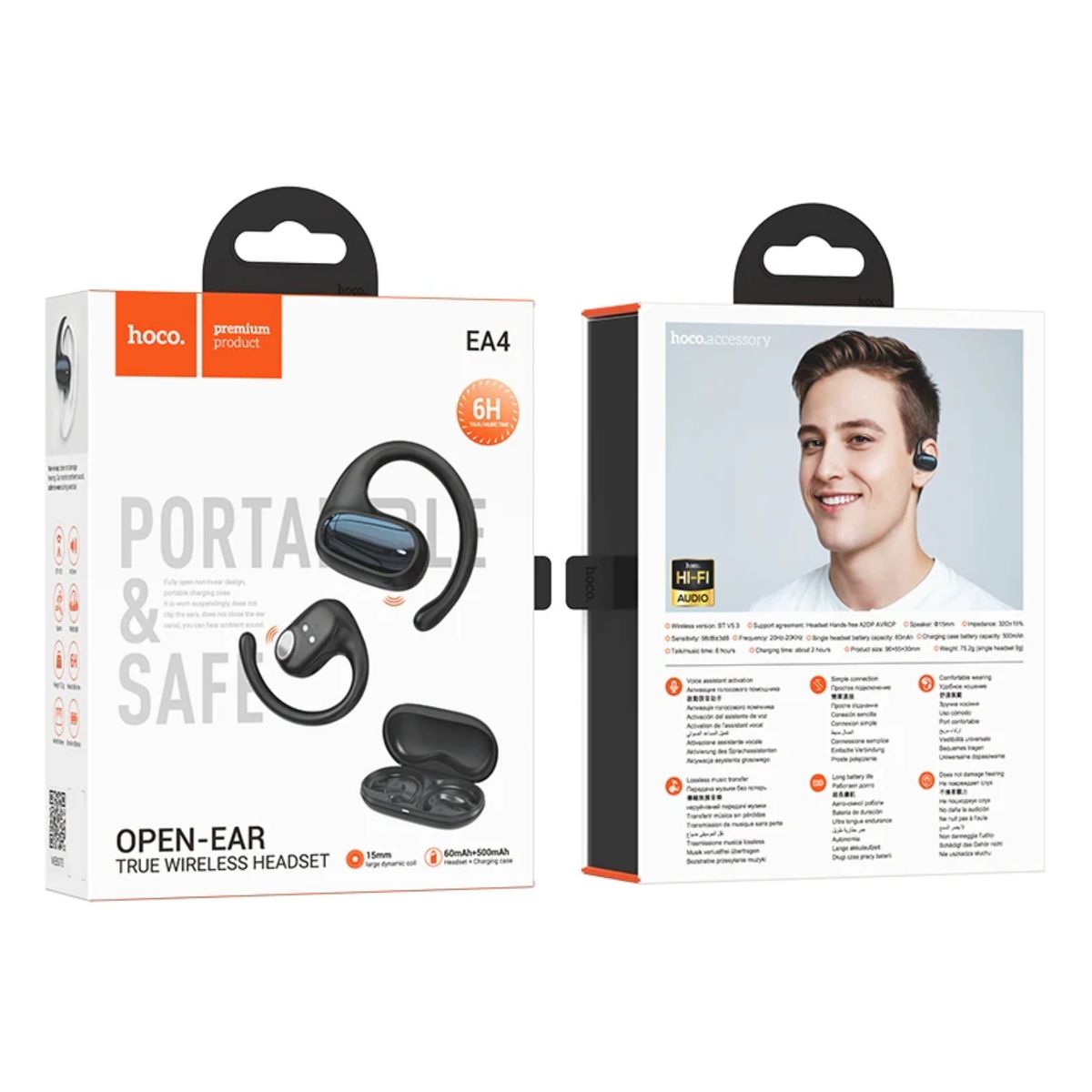 HOCO - Auriculares Inalámbricos Hoco EA4 - Color Negro