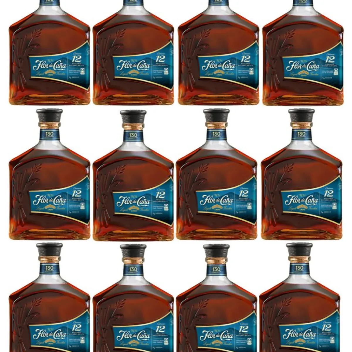 FLOR DE CAÑA - Ron Flor de Caña 12 años 750ml - 12 UND