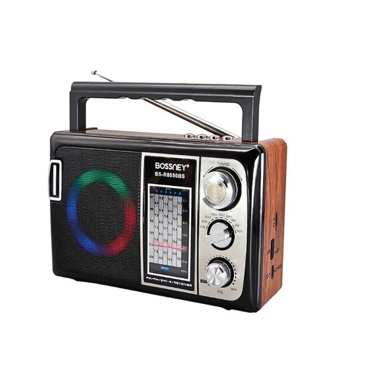 GENERICO - Radio AM y FM vintage con Panel Solar Bluetooth recargable