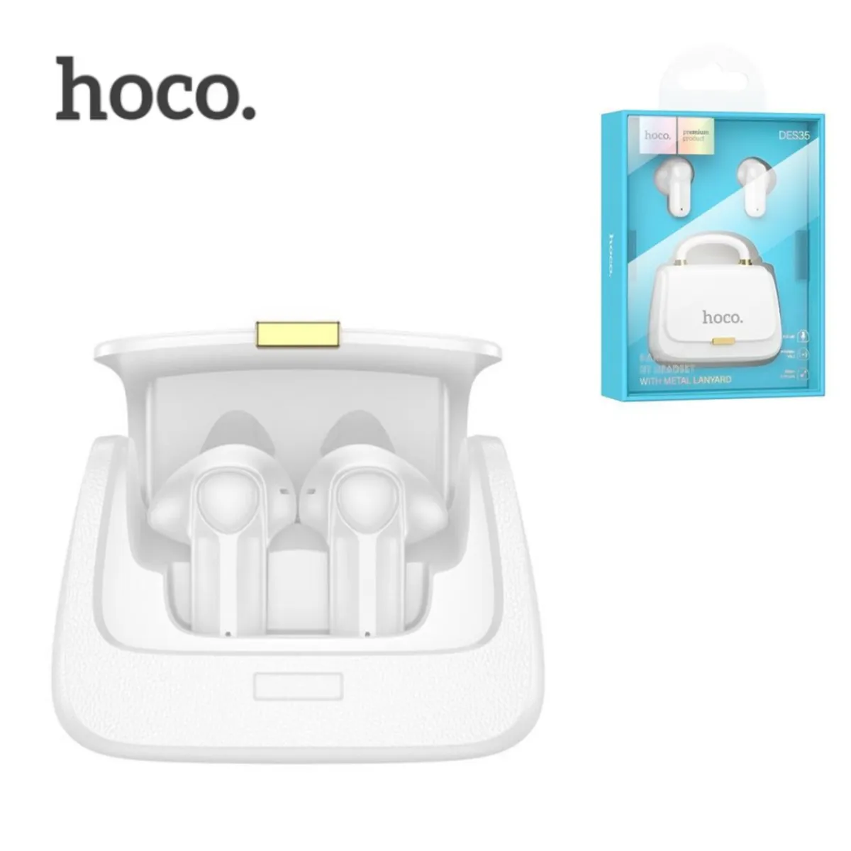 HOCO - HOCO - Audífonos Inalámbricos Bluetooth DES35 - Color Blanco