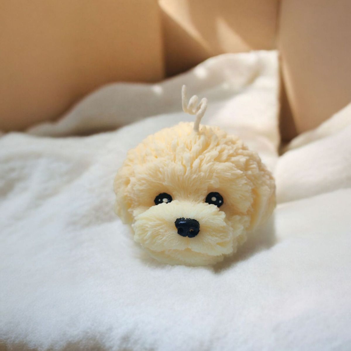 GENERICO - Vela Aromática Cabecita de Bichón Maltés en Cera de Soja