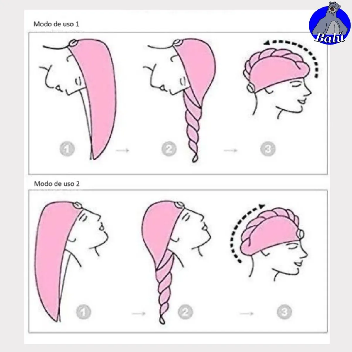 GENERICO - Turbante de baño en microfibra ultrafina