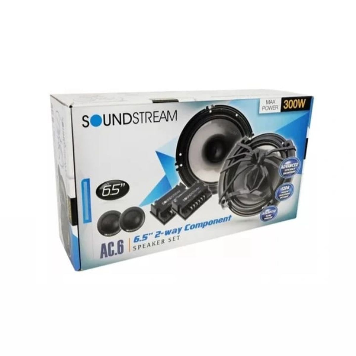 SOUNDSTREAM - Componente Soundstream 300w 6.5 Parlante+tweeter+crossower