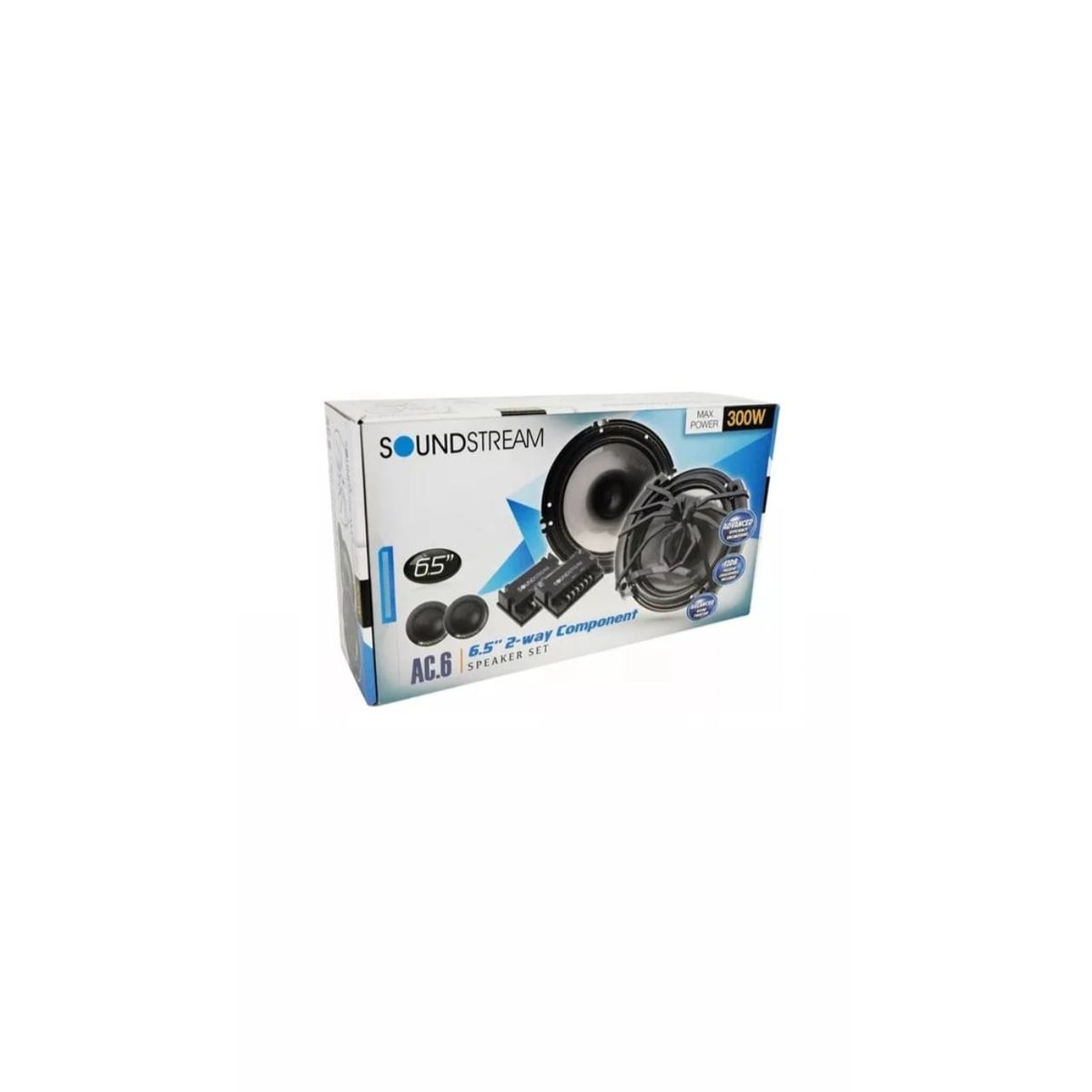 SOUNDSTREAM - Componente Soundstream 300w 6.5 Parlante+tweeter+crossower