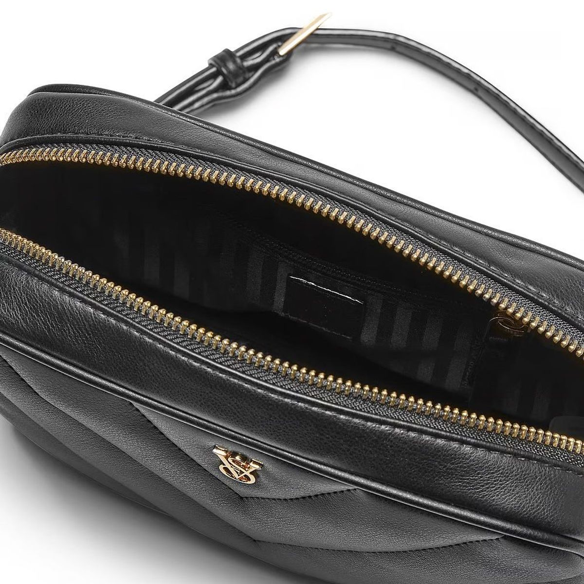 VICTORIA'S SECRET - Crossbody negro con dorado victorias secret