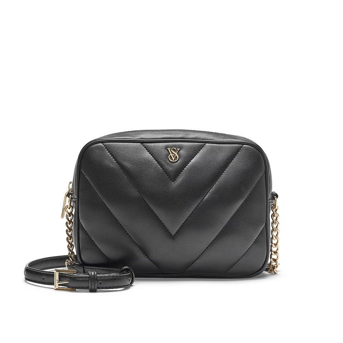 VICTORIA'S SECRET - Crossbody negro con dorado victorias secret