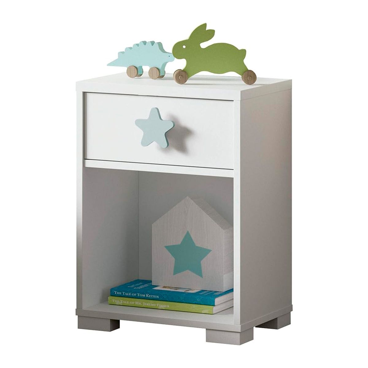 GENERICO - Velador Mesa De Noche Infantil Armado Alessio Blanco - Gaudi