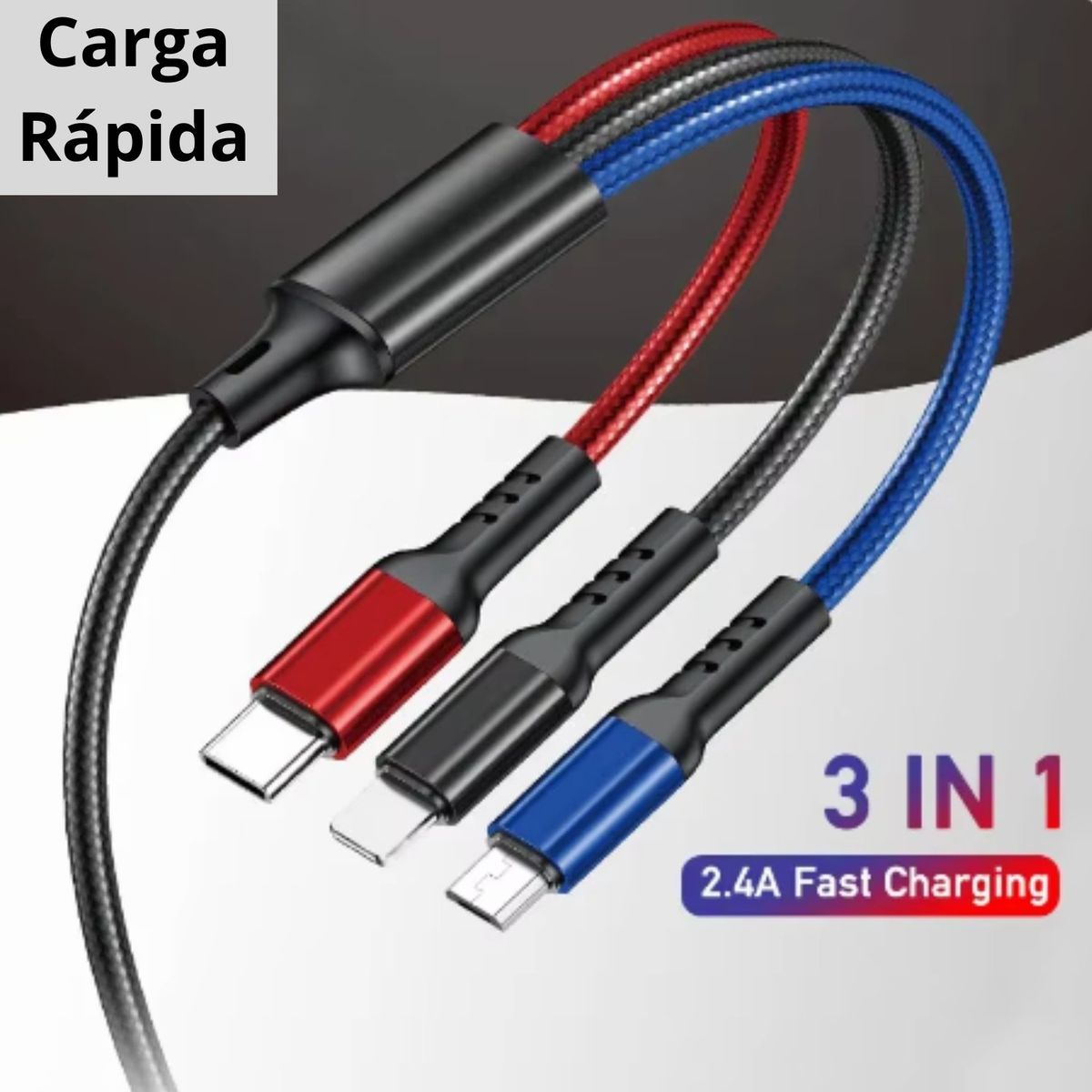 GENERICO - Cable de carga rapida 3 en 1