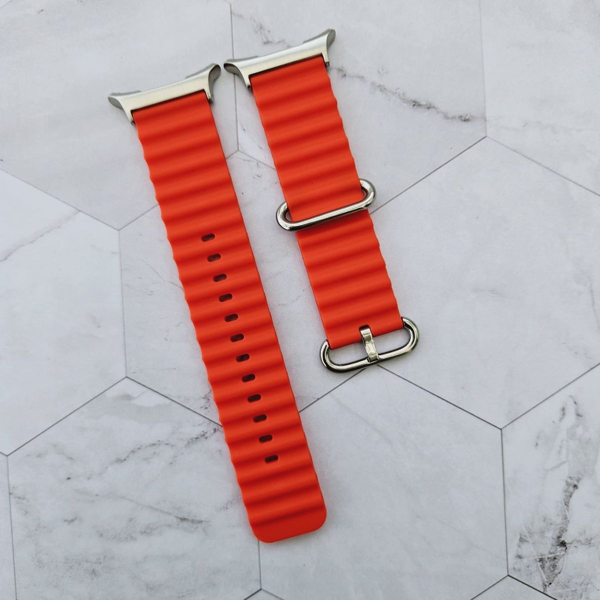 GENERICO - Correa Silicona Ocean para SAMSUNG GALAXY WATCH ULTRA - Rojo