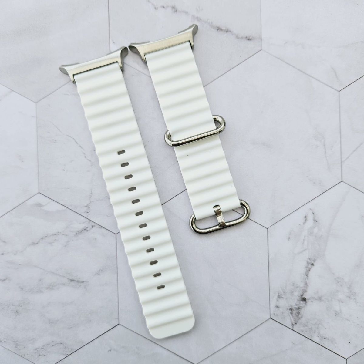 GENERICO - Correa Silicona Ocean para SAMSUNG GALAXY WATCH ULTRA - Blanco