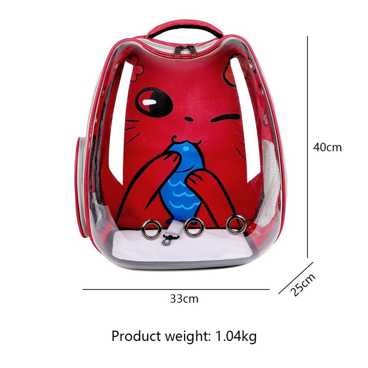 GENERICO - Mochilas para Mascotas para Perros y Gatos Color Rojo