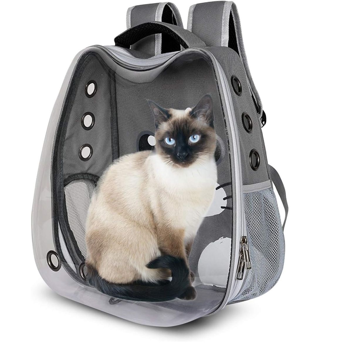 GENERICO - Mochilas para Mascotas para Perros y Gatos Color Gris