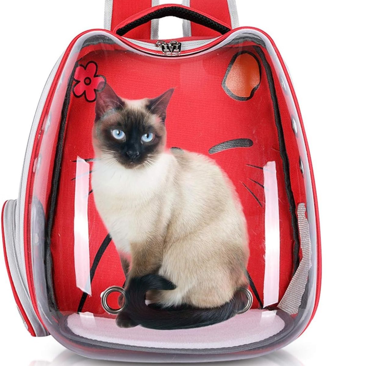 GENERICO - Mochilas para Mascotas para Perros y Gatos Color Rojo