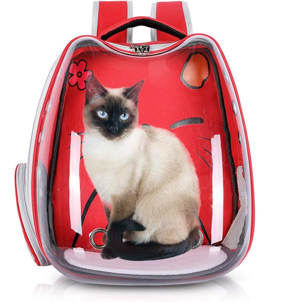 GENERICO - Mochilas para Mascotas para Perros y Gatos Color Rojo